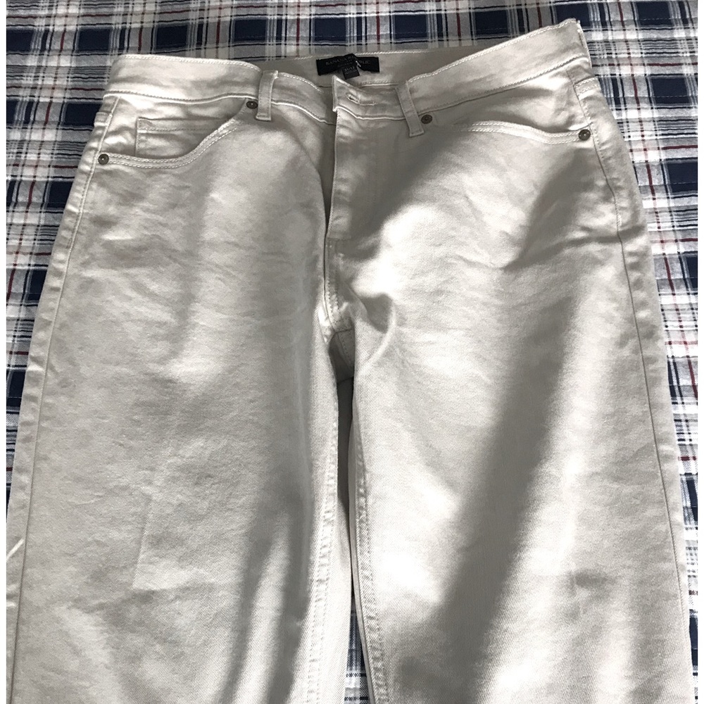 NWT Banana Republic off white jeans with spandex